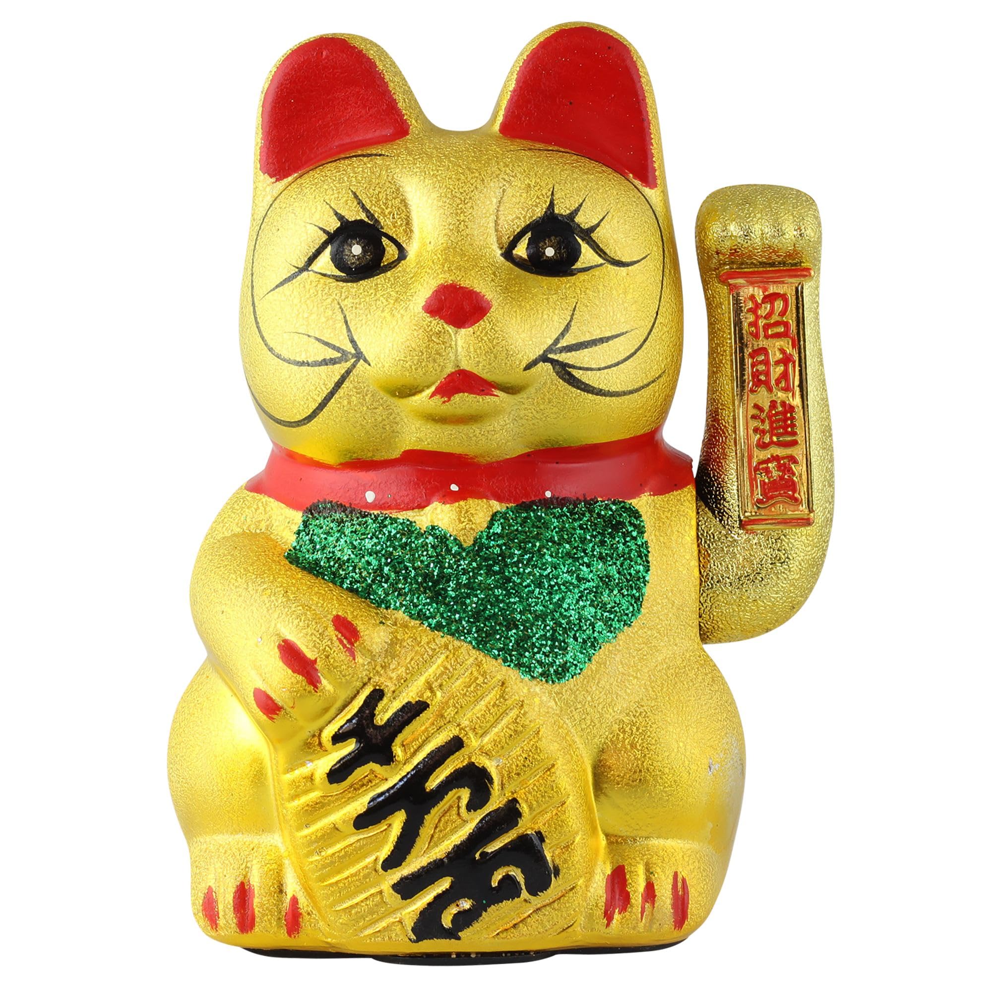 Statue de chat porte-bonheur Maneki Neko en céramique, ornements Fengshui, tirelire artisanale, décoration de la maison, cadeaux d'affaires, 8 po  15