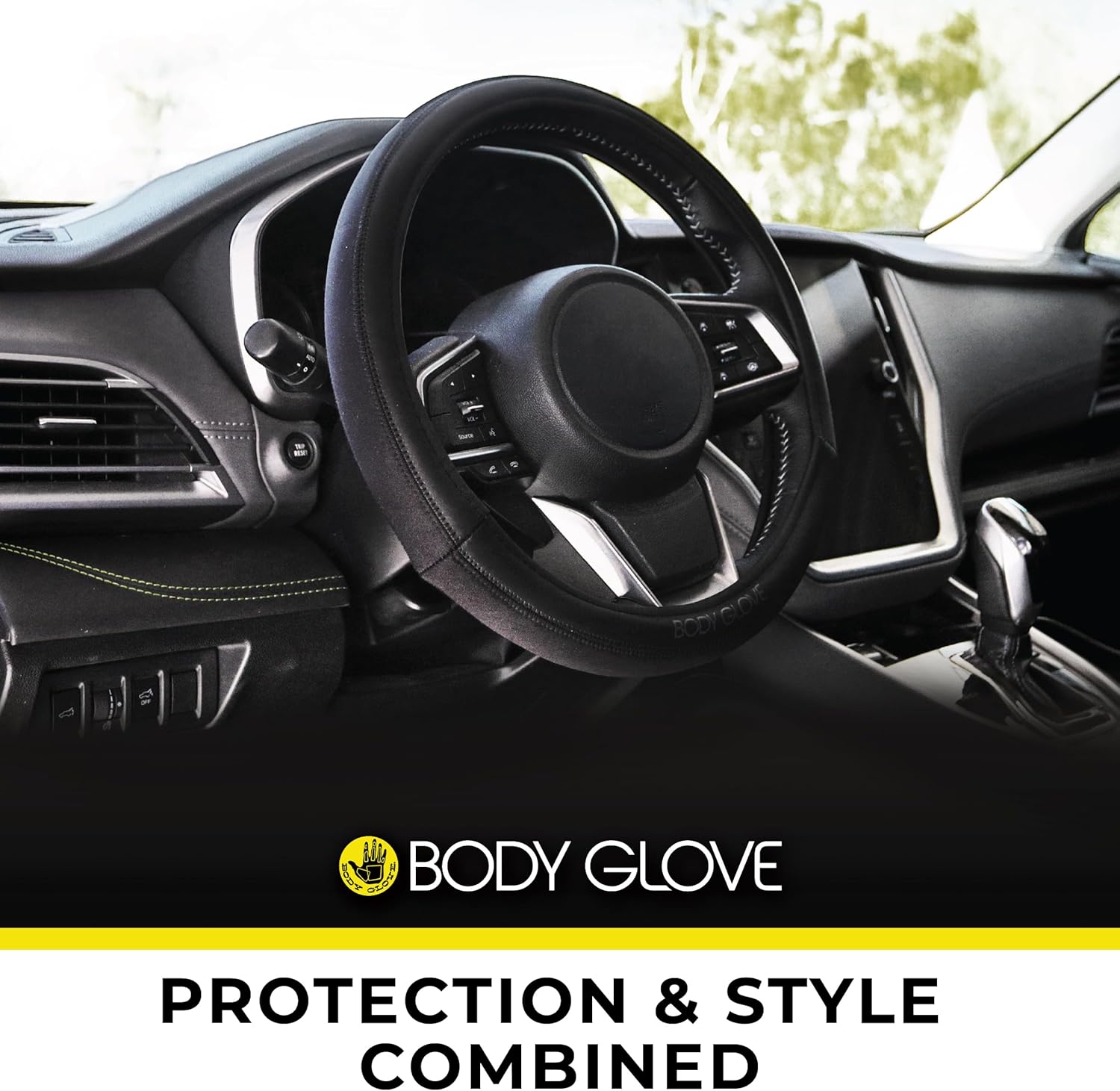 Body Glove 22-1-97505-9 Smoothie Steering Wheel Cover, Easy Installation, Hyperflex Core Technology, Fits Most Vehicles