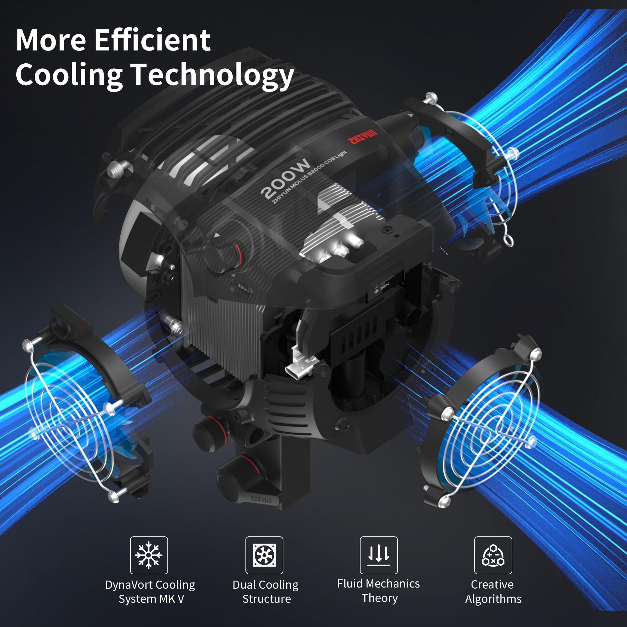 Amazon.com : ZHIYUN MOLUS B200 200W COB LED Video Light [Official