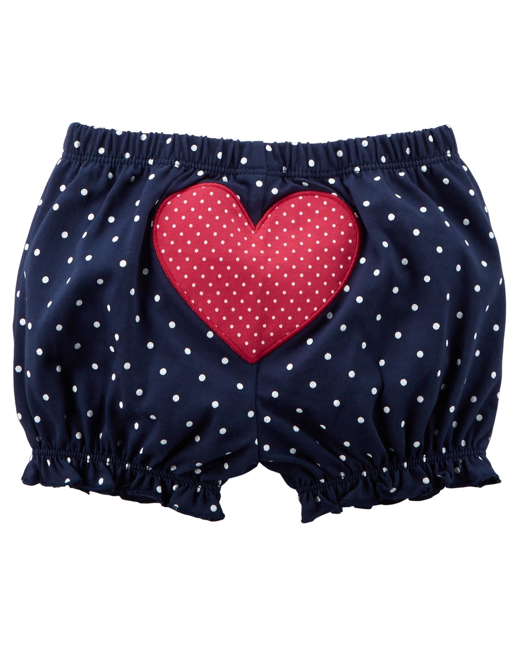 Carter's Baby Girl's Cotton Happy Shorts Set Heart on Behind (6M)