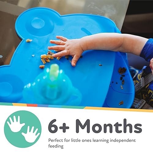 Miniatura 5 de Nuby Sure Grip Miracle Frog Mat, 6+ M, libre de BPA, aguamarina