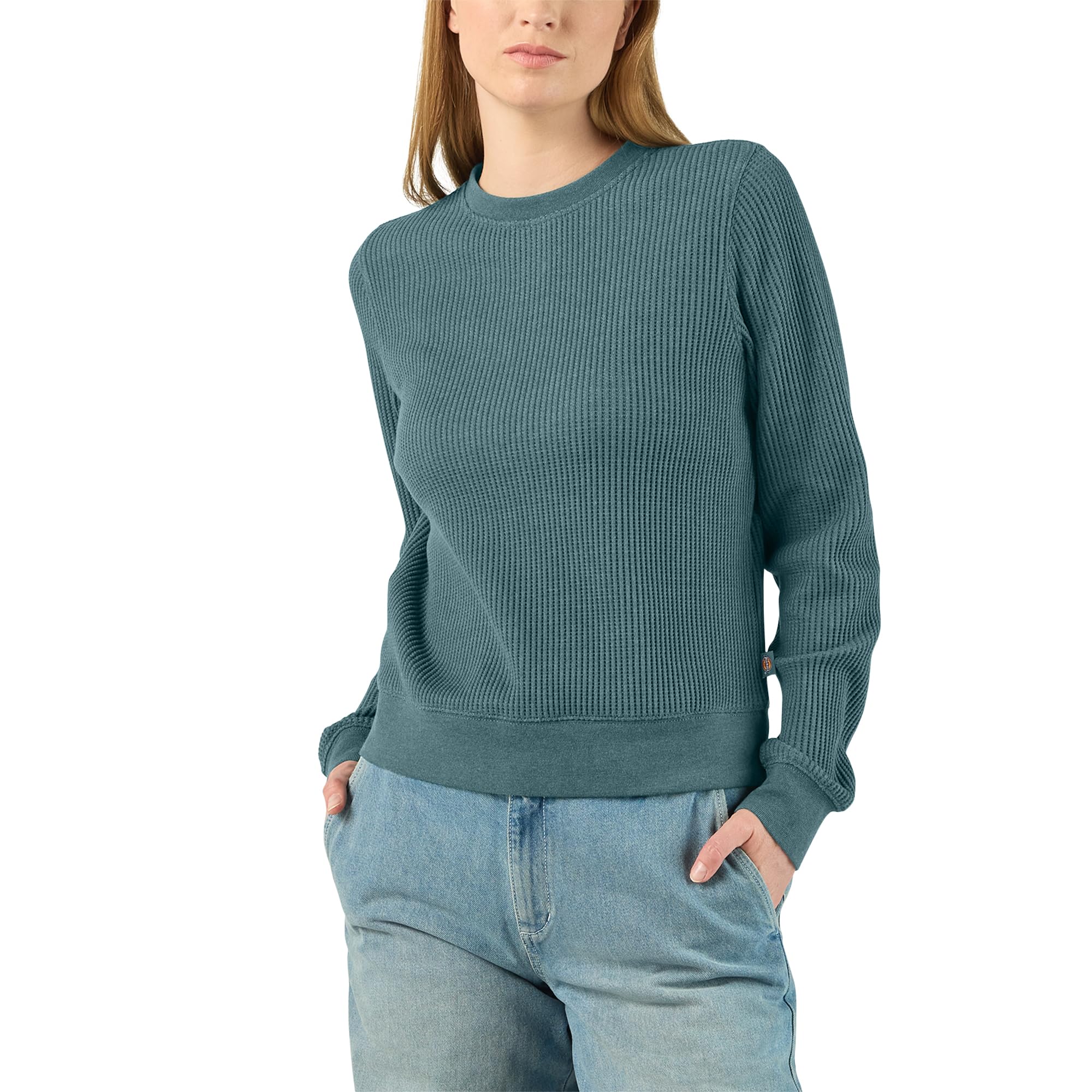 Dickies Womens Large Gauge Thermal Crew Maglione Donna