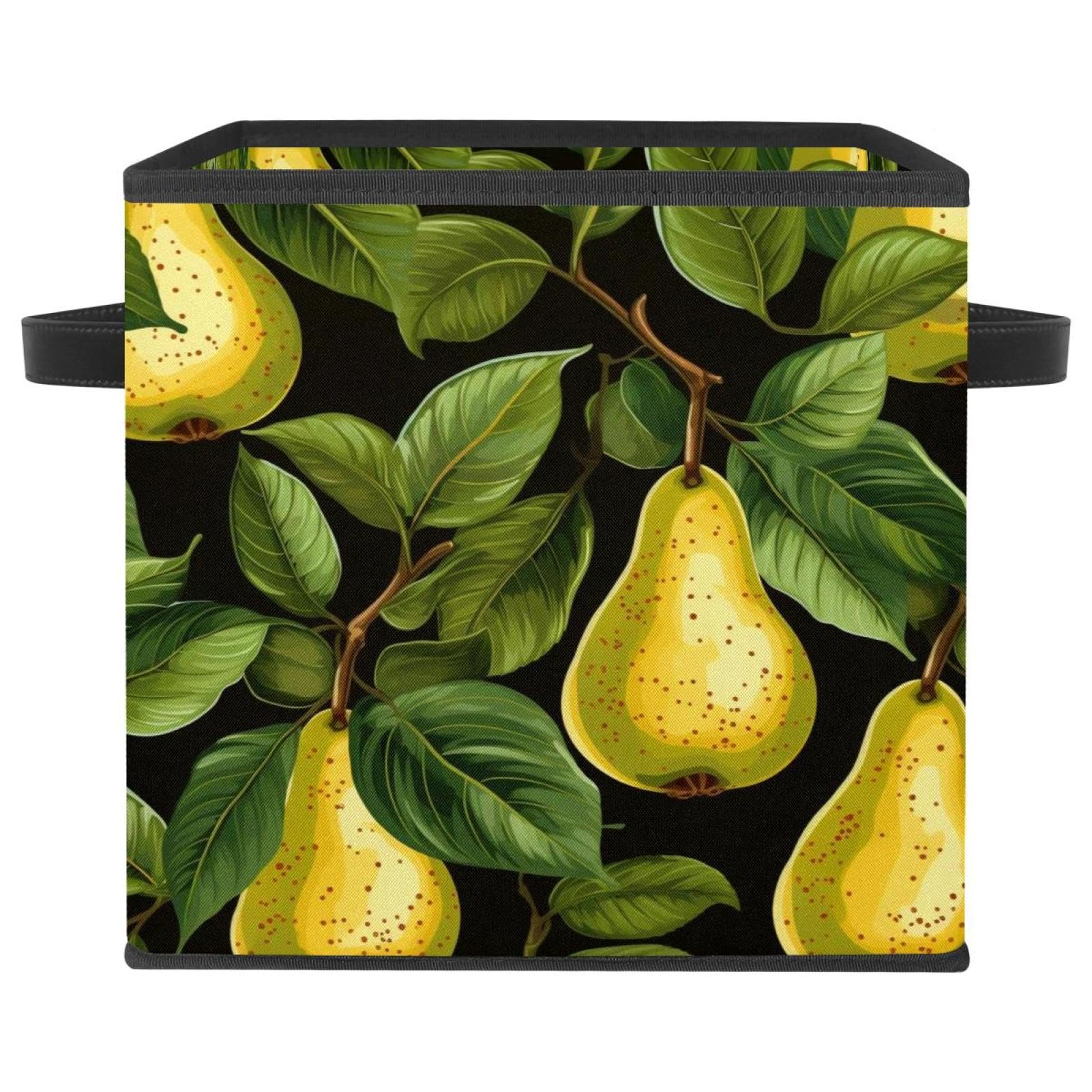 Placard encombré ? Pack panier de rangement pliable style poire rétro 27,9 cm