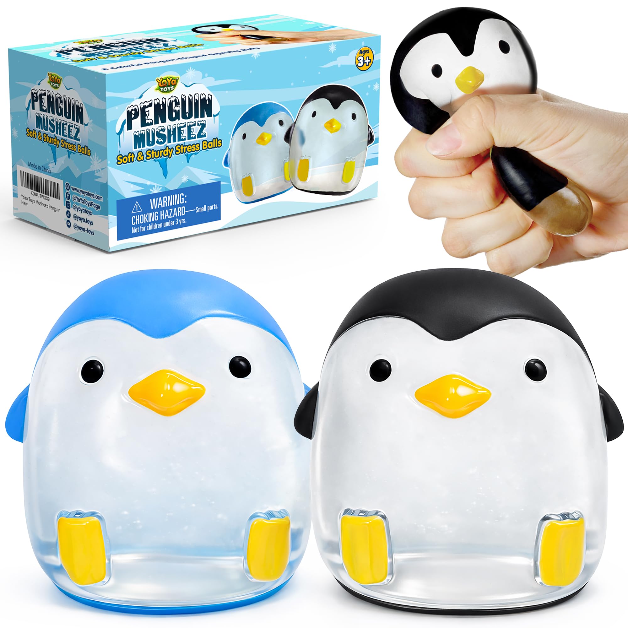 Amazon | YoYa Toys Musheez ペンギン スクイーズ ストレスボール 2個