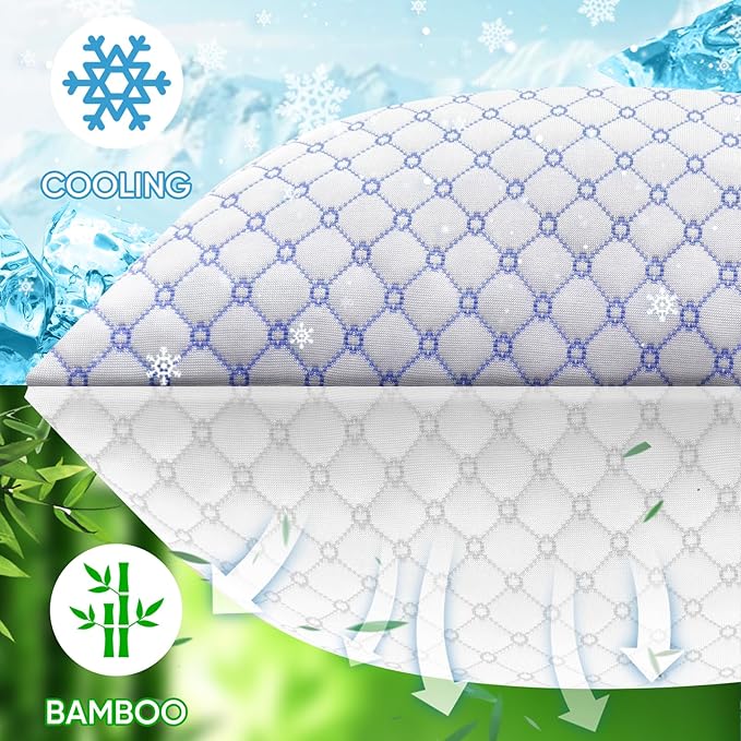 Almohada Memory Foam Tamaño Queen con Funda Refrescante miniatura 3
