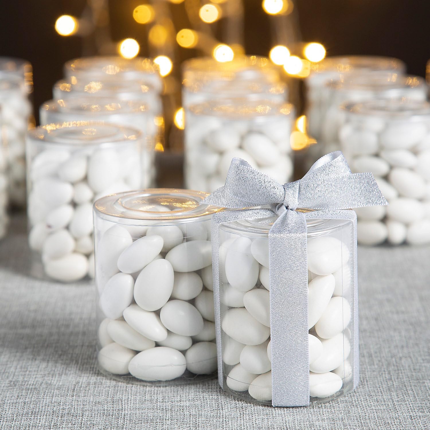 Fun Express Bulk 48 Pieces Clear Cylinder Boxes