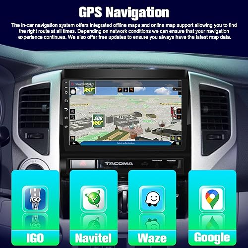 Miniatura 4 de Radio para Tacoma 2+32G Estéreo de coche con Bluetooth AM FM Carplay Auto para Toyota Tacoma Truck 2005-2015, 9 "Pantalla táctil del mercado de