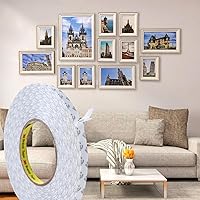 Vista 4 de QDiShi Cinta adhesiva de doble cara resistente, 164 pies x 0.39 pulgadas, impermeable, cinta adhesiva de montaje, cinta extraíble para tira LED