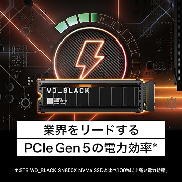 SanDisk Internal SSD 1TB WD_BLACK SN8100 M.2-2280 NVMe PCIe Gen5.0 x4 with Heatsink, RGB Lighting, Max Transfer Speed 14,900 MB/s for Gaming PC, Domestic Authorized Distributor,
