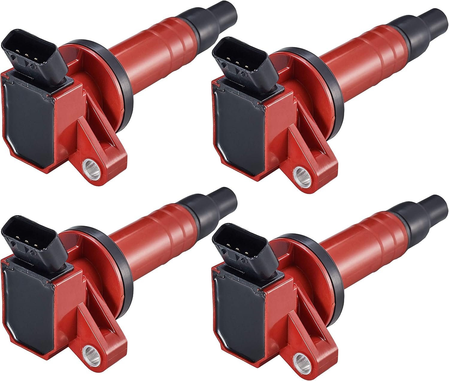 ENA Set of 4 Direct Ignition Coil Pack Compatible with Toyota Chevrolet Pontiac Geo Corolla Matrix MR2 Celica GT Prizm Vibe L4 1.8L Engine 1ZZFE 9091902239 Replacement for C1249