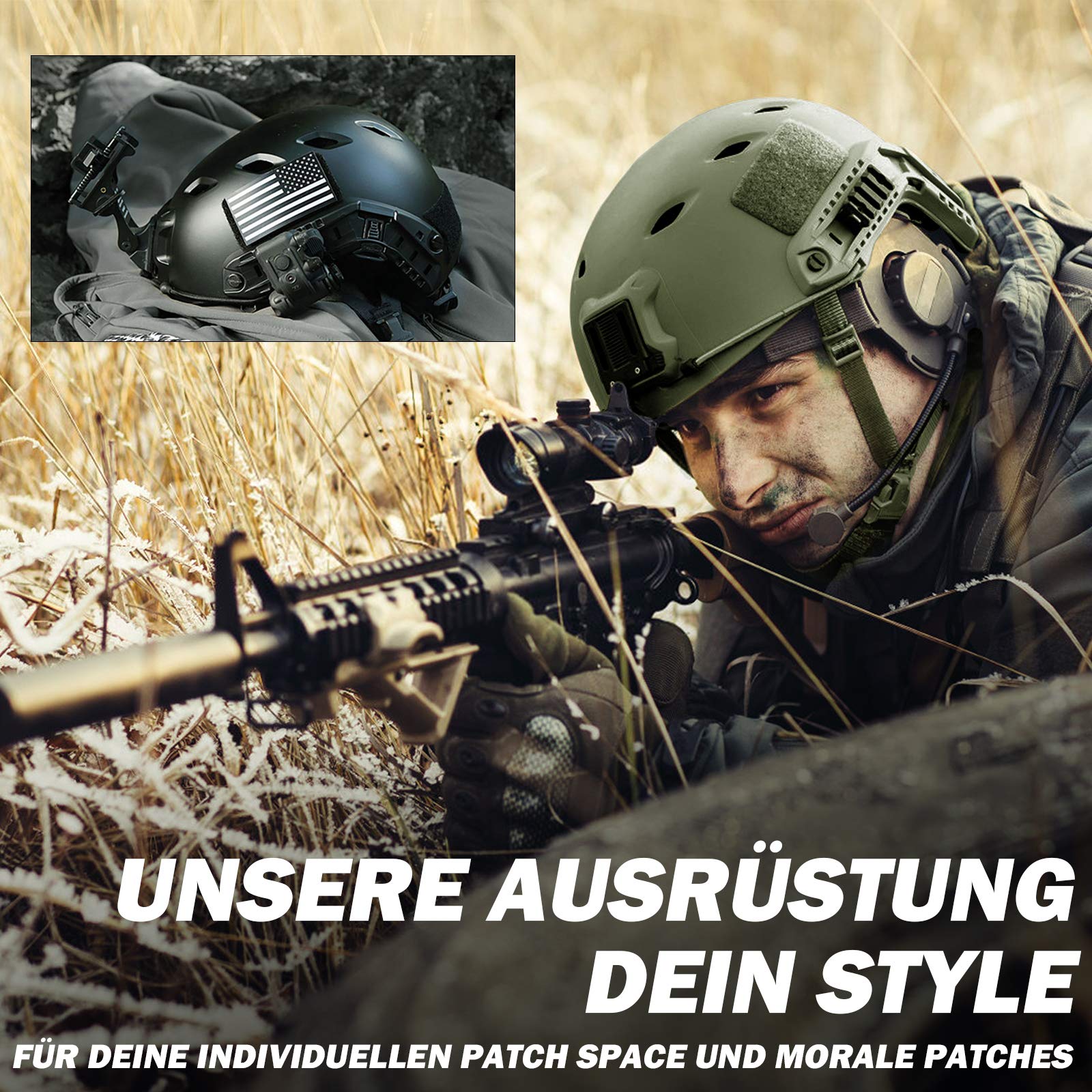 LOOGU Casco táctico Fast BJ Airsoft Ops Core de protección con almohadillas y rieles laterales para tiempo libre paintball combate