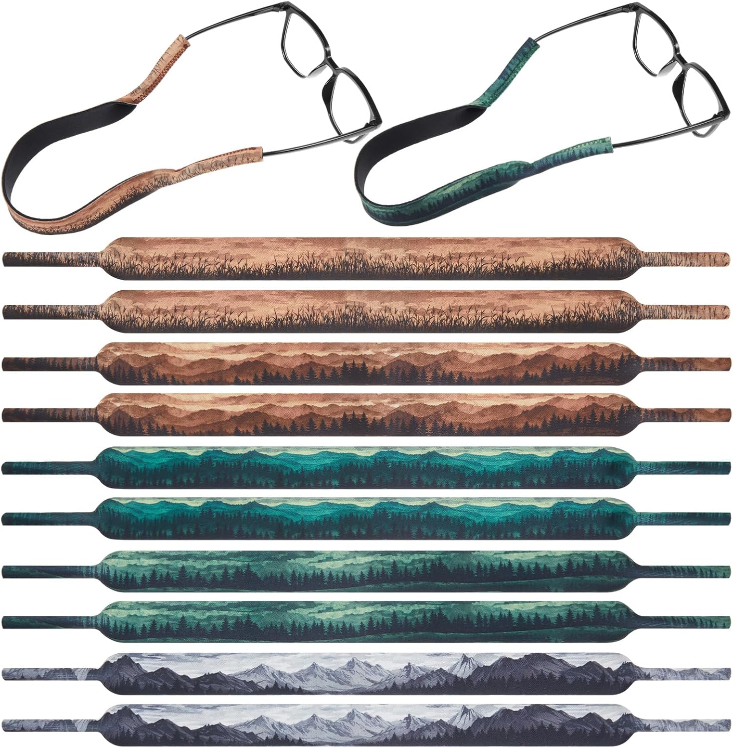 Frienda Neoprene Sunglasses Floating Straps,40 Cm,Waves | Soft Eyewear Retainer Durable Floating Glasses Straps Eyewear Holders Around Neck for Men Women Running Boating Activities