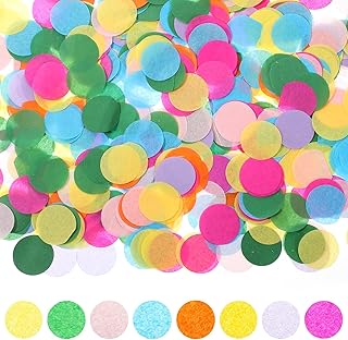 TIESOME Pack of 5000 Confetti Round, 1 Inch Paper Confetti Multicoloured Round Confetti Paper Confetti Circles Rainbow Confetti for Wedding Birthday Party Decoration Crafts DIY
