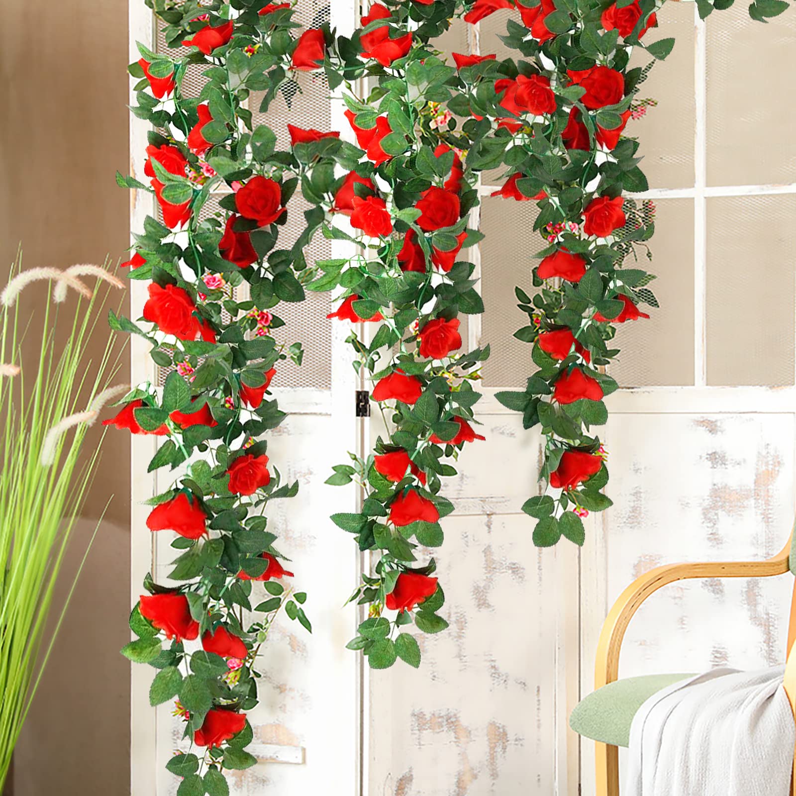 Ghirlanda di rose bianche e lavanda, fiori da matrimonio con rose lavanda, fiori di seta bianchi e lavanda per matrimoni, decorazioni da tavolo per matrimoni con lavanda - Italia