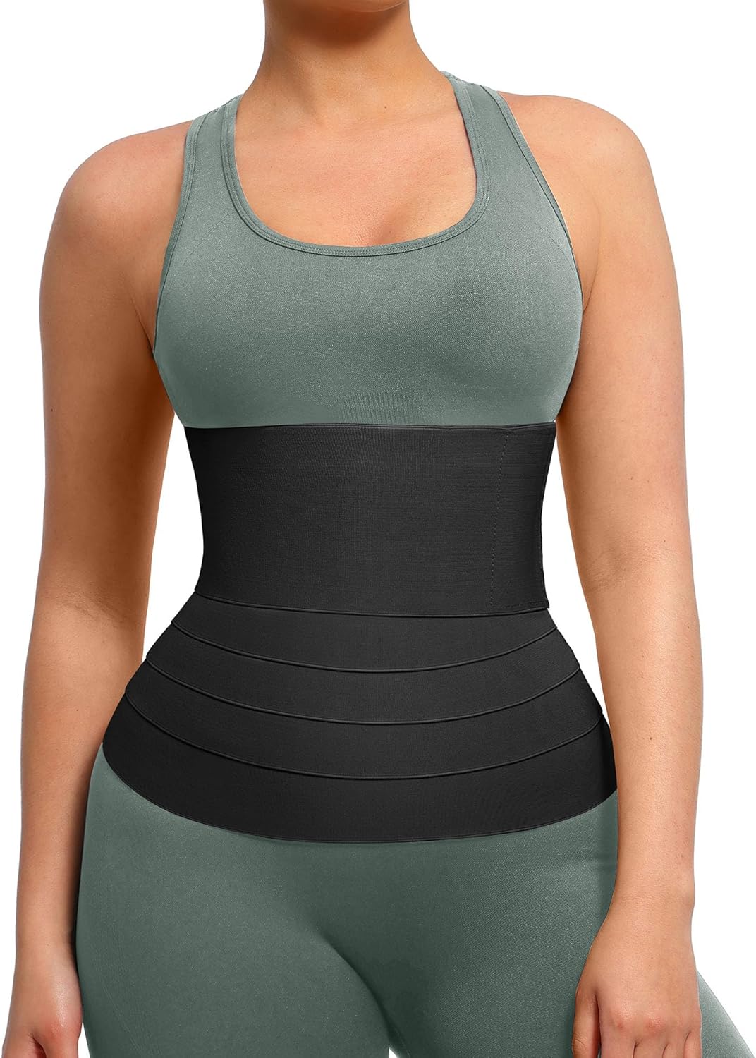 FeelinGirl Waist Trainer for Women Tummy Control Trimmer Belt Waist Cincher Bandage Wrap Plus Size Body Shaper