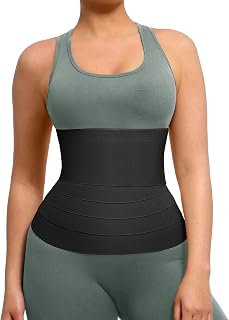 FeelinGirl Waist Trainer for Women Tummy Control Trimmer Belt Waist Cincher Bandage Wrap Plus Size Body Shaper