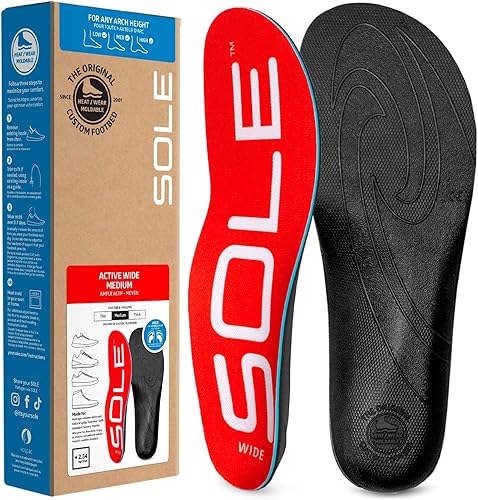 Miniatura 8 de Sole Active - Plantillas para zapatos (tamaño mediano), varios tamaños, Rojo