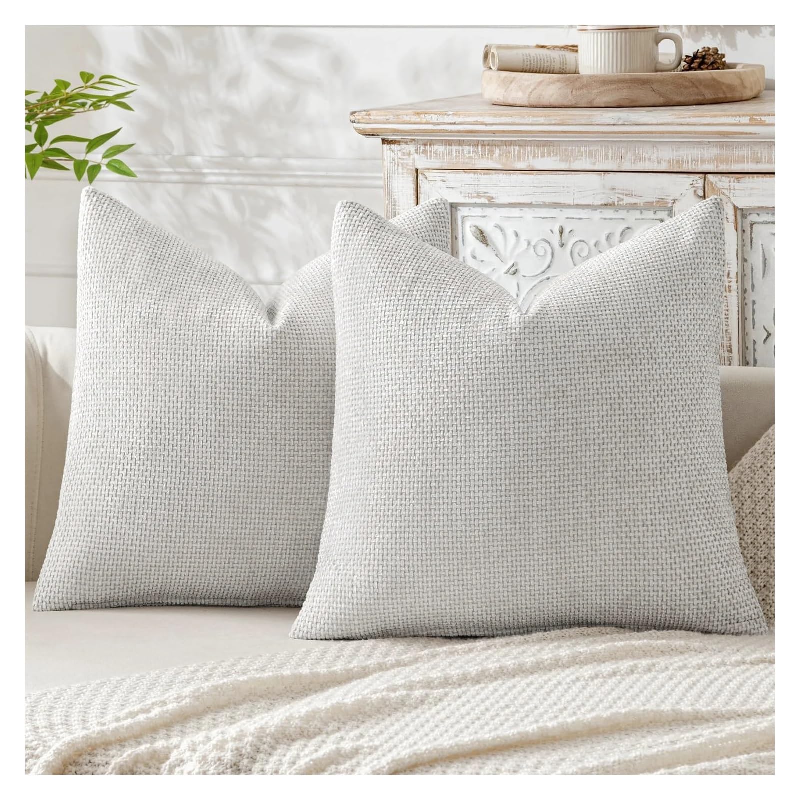 BTGYTTKL Throw Pillowcase 2pcs Luxury Chenille Pillow Cover