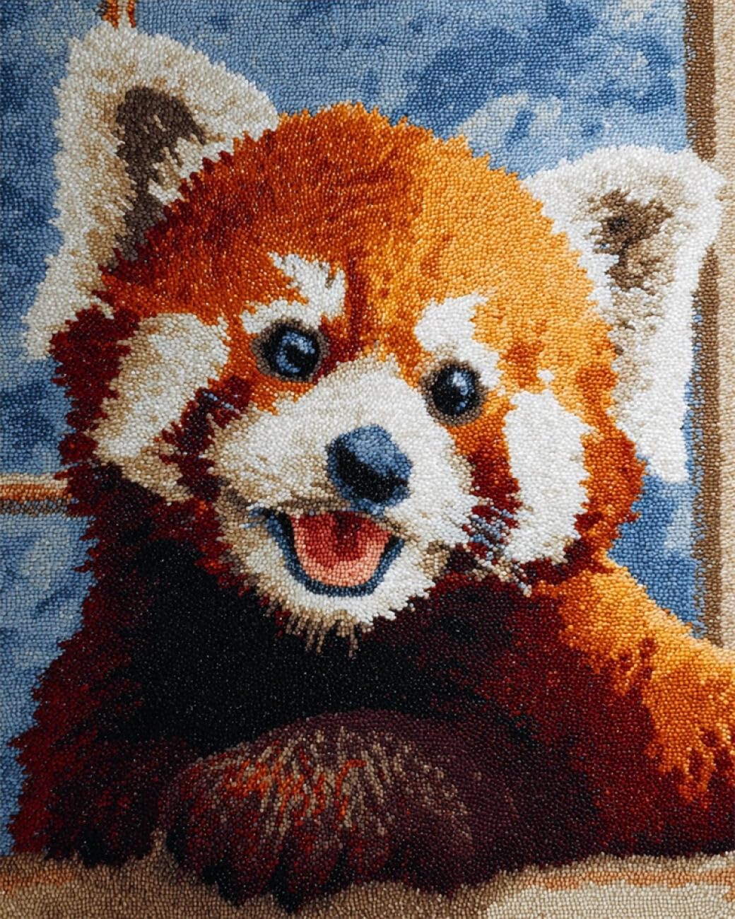 Henypt DIY Latch Hook Rug Kits Cartoon Panda 80x115cm