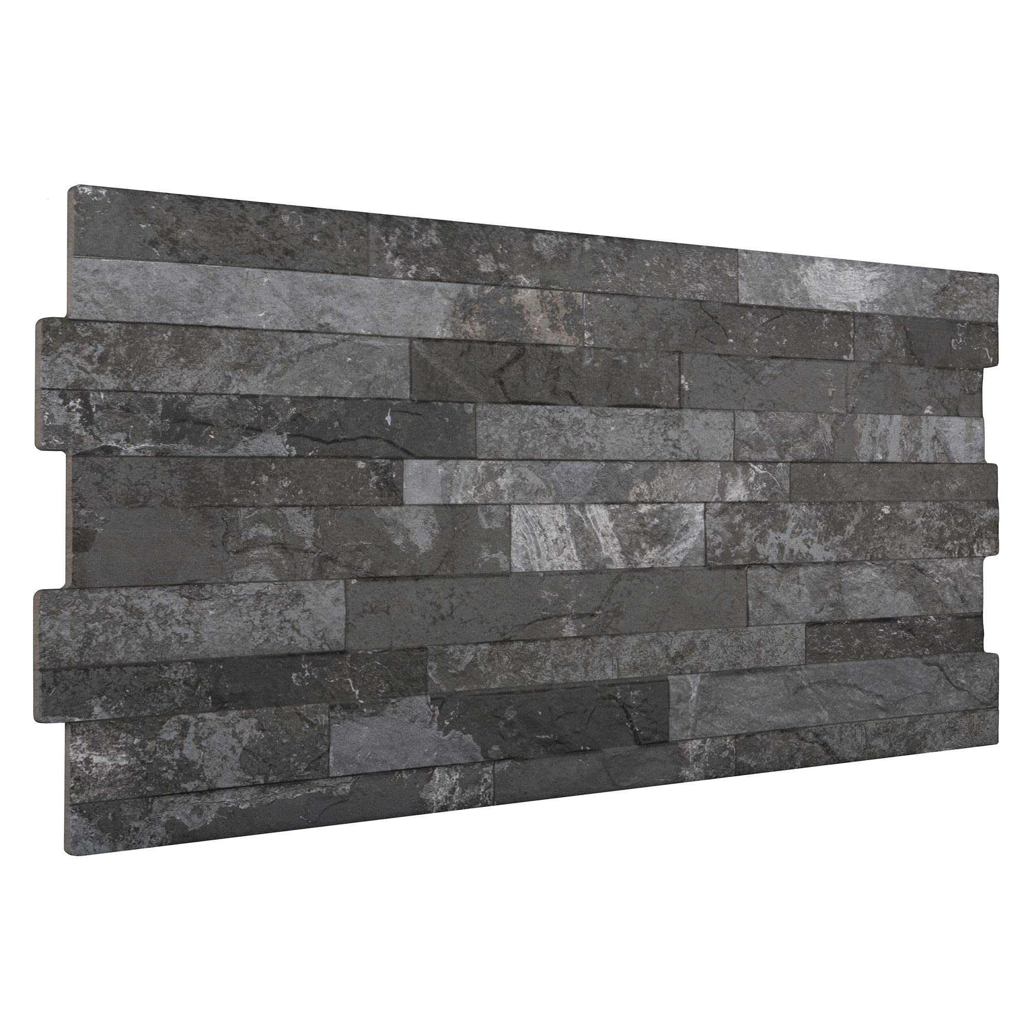 The Bath People Dark Prom Brick Porcelain Split Face Wall Tile 300 X 600Mm (Cut Sample)