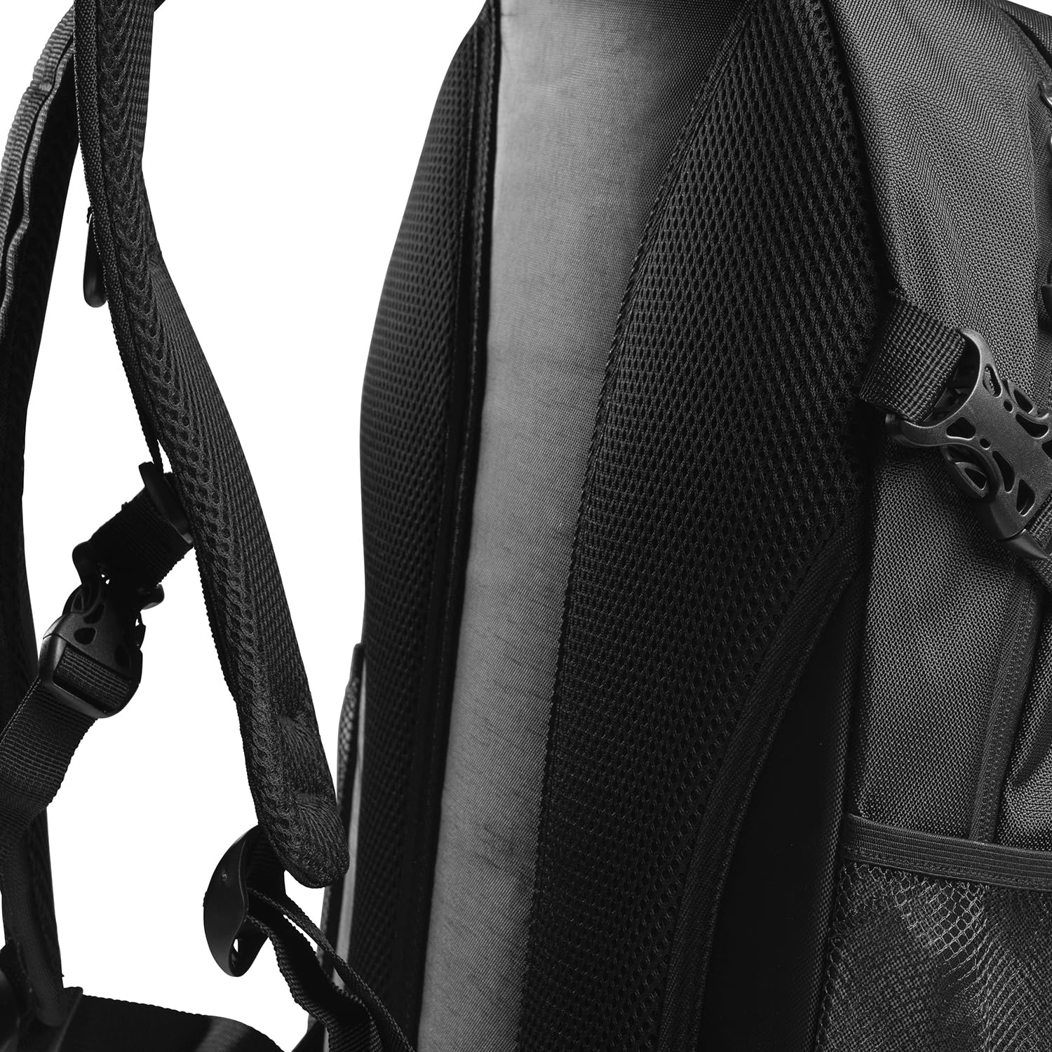 Black Crevice Tagesrucksack 35L I Leichter Freizeit- & Wanderrucksack mit 3D-Mesh Rückenpanel, Laptopfach & Brustgurt, schwarz