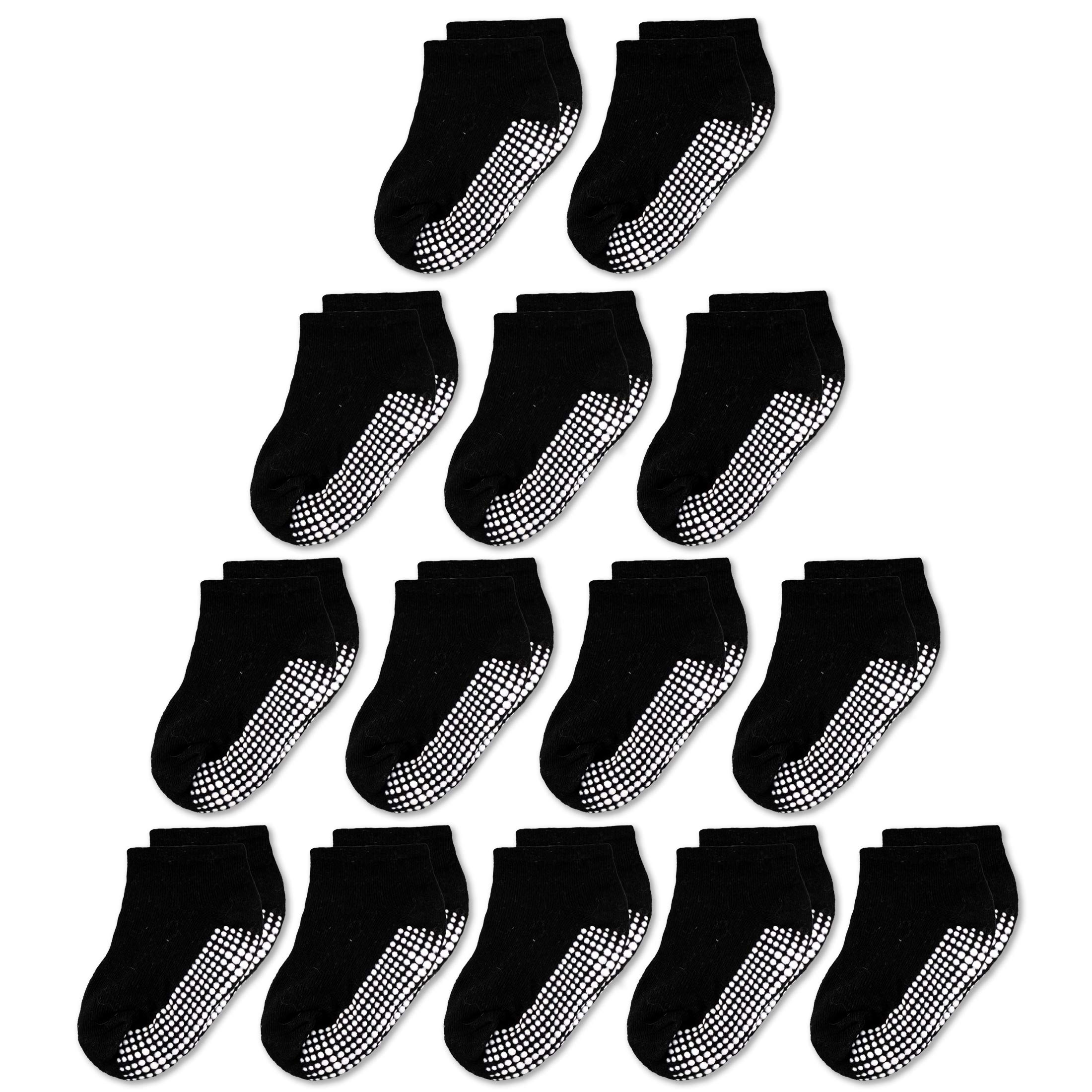 CozyWay Non-Slip Socks with Grippers - Ankle Style for Little Girls and Boys, Infants, Toddlers, Children