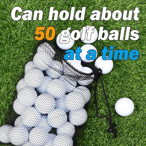 Miniatura 7 de SAEBEL Bolsas de malla con cordón duradero para pelota de golf, pickleball, tenis, béisbol, gimnasio, equipo de natación