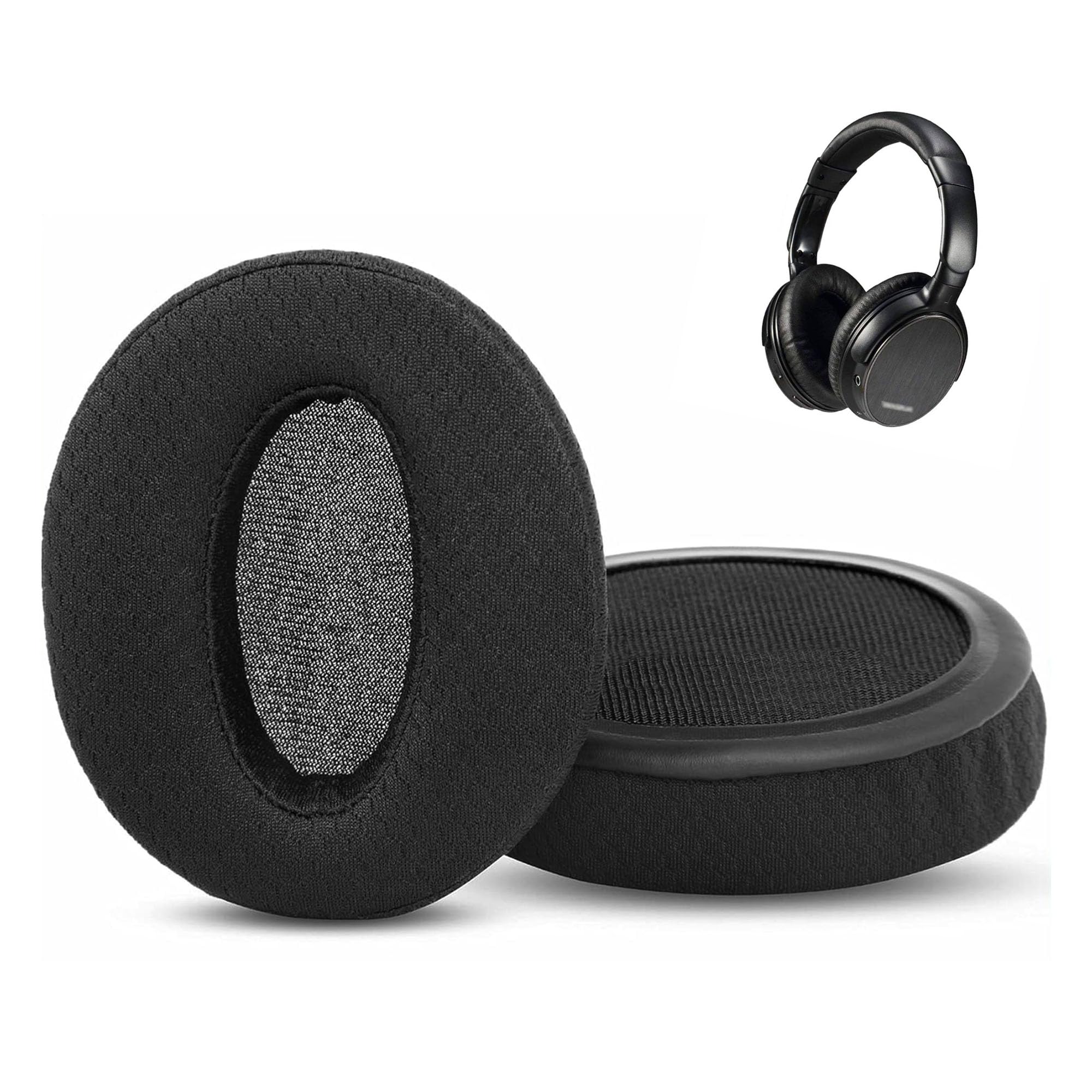 HTINDUSTRY Earpads Replacement Cushion Compatible with Ausdom M06 Headphone Ear Pads with Breathable Fabric/High Density Foam