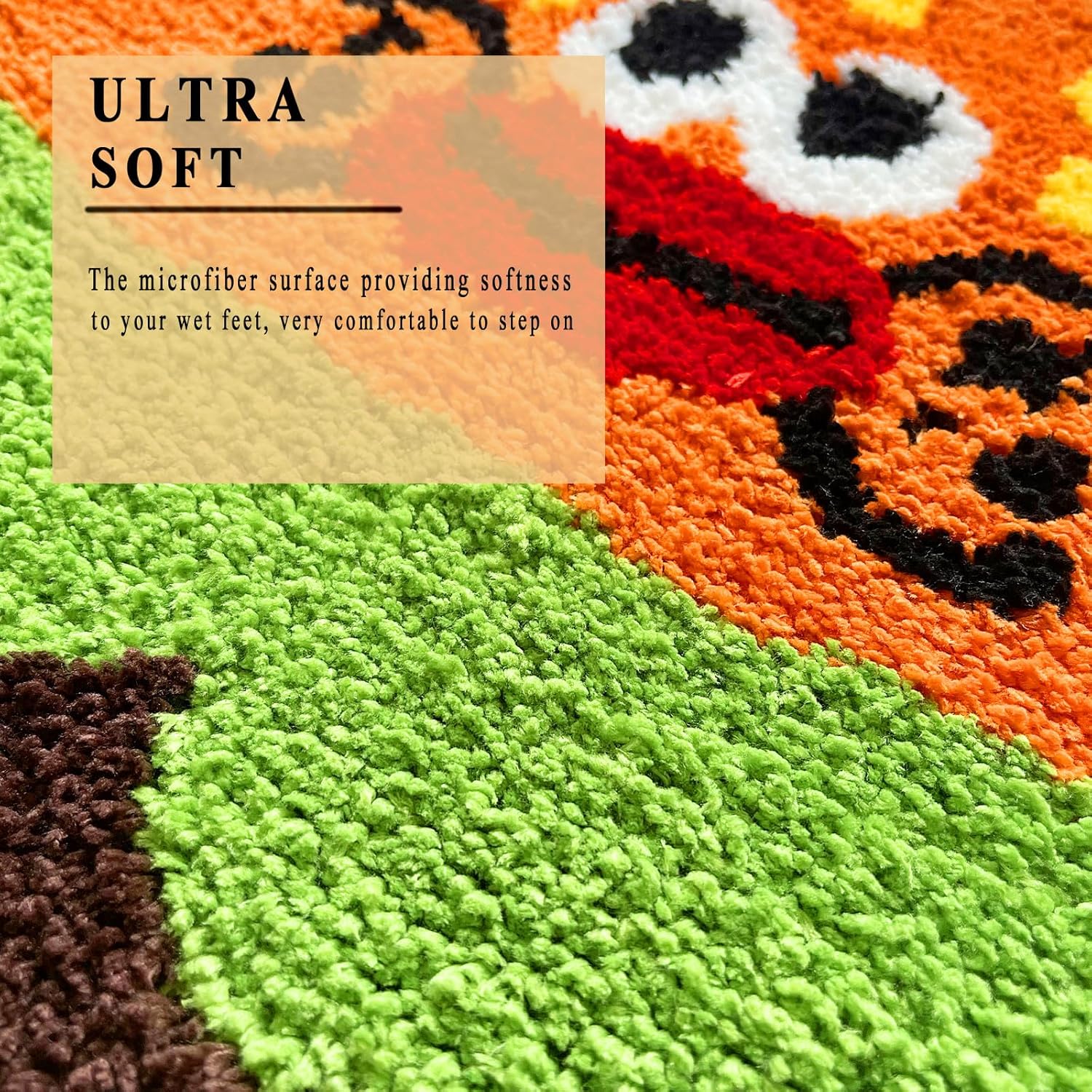 UKELER Kids Rugs Bath Mats, Cute Hamburger Shape Area Rugs for Home Decoration Soft Nursery Rug Non-Slip Washable Funny Rugs for Kids Room, Bathroom, Bedroom, Sink, Entry Way 35''×20''