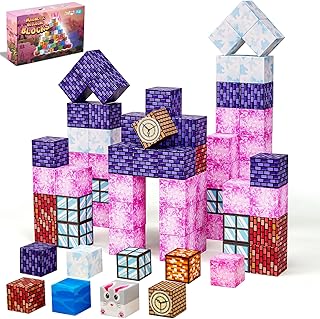 JOEJONI Magnetic Building Blocks, Pack of 80 Magnetic Toys for Children, Magnetic Building Blocks, Montessori Magnetic Toys for Ages 3+ Years, Creative Children's Toys