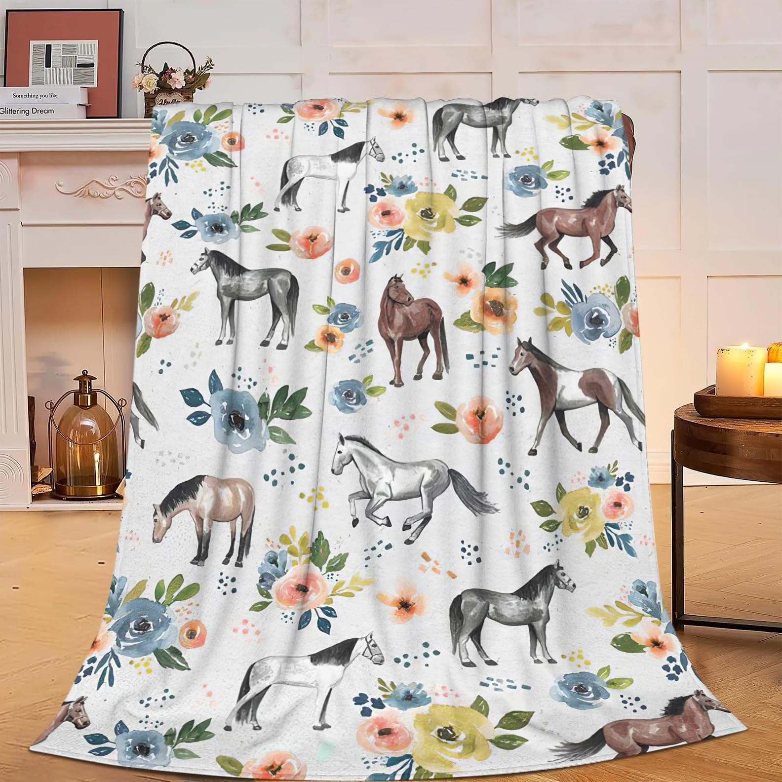 AJMDGW Highland Cow Print Blanket and Throws Cute Rustic Farm Animal Cow and Flowers Throw Blankets Soft Cozy Fleece Plush Warm Flannel Bedding Blanket for Girls Kids Adults Couch Travel(Dachshund Paw