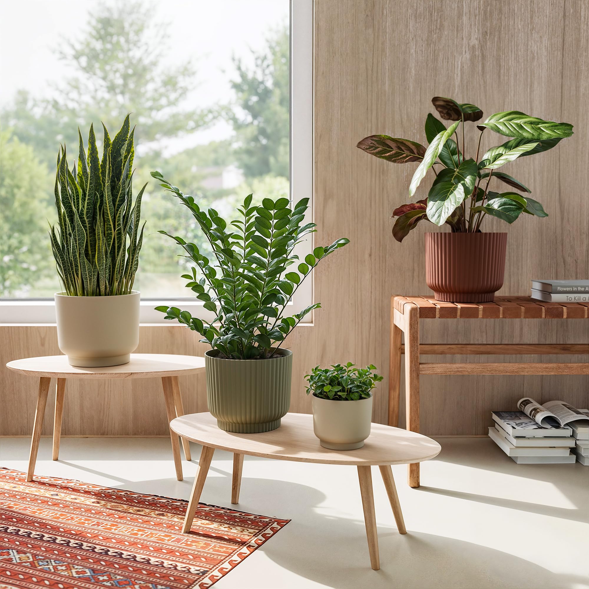 Artevasi Blumentopf Miami 16cm Creme – Moderner Übertopf aus recyceltem Kunststoff mit Matter Oberfläche – dekorativer Pflanztopf