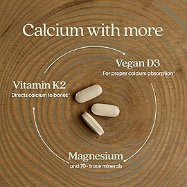 New Chapter Calcium Supplement - Bone Strength Plant-Based USDA Organic Calcium with Magnesium, Vitamin D3+K2, for Bone Health & Joint Mobility, Heart Support, 905 mg dose - 120 Slim Tablets