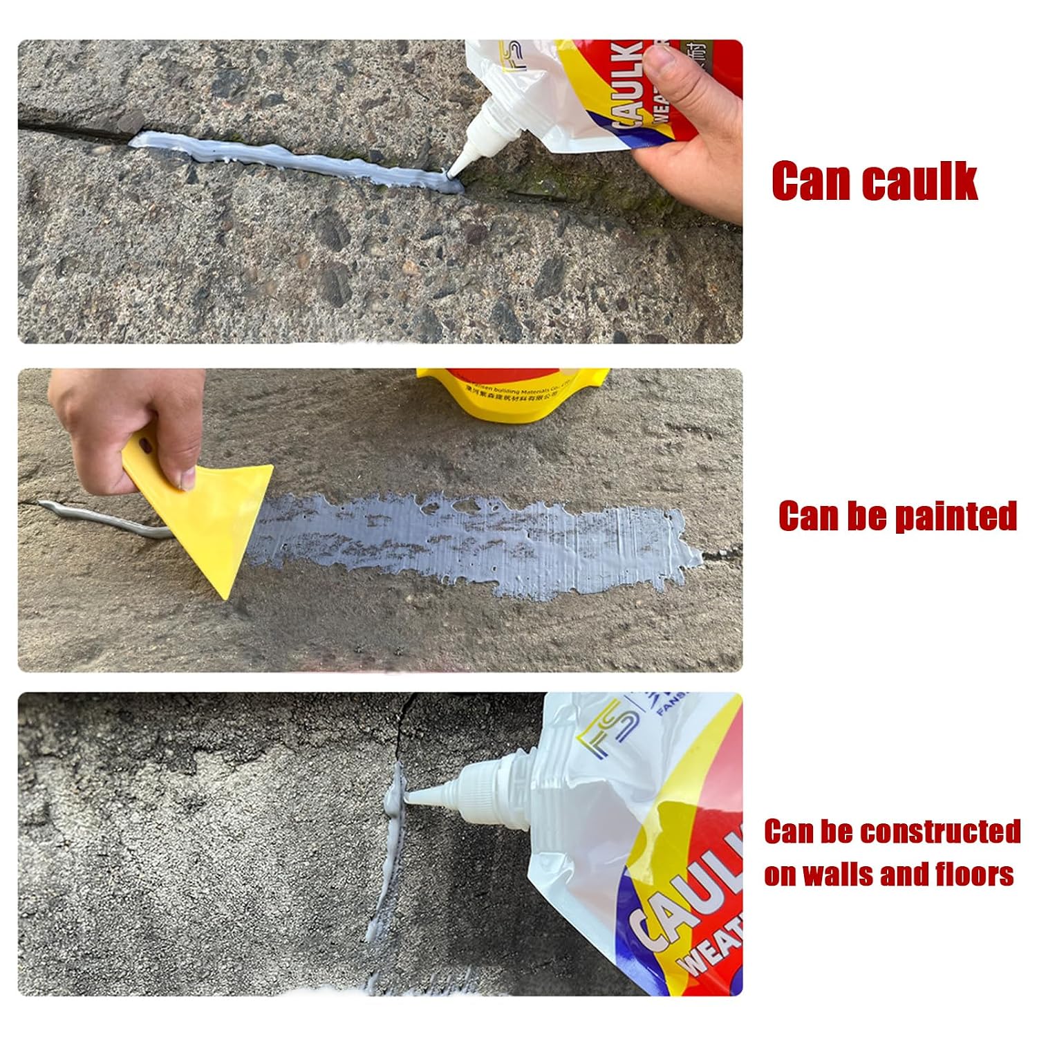 Slab Concrete Crack Waterproof Repair Sealant, Caulking Glue Weather Resistant Type, Concrete Crack Waterproof Repair Sealant,Concrete Crack Repair Waterproof Adhesive (3)