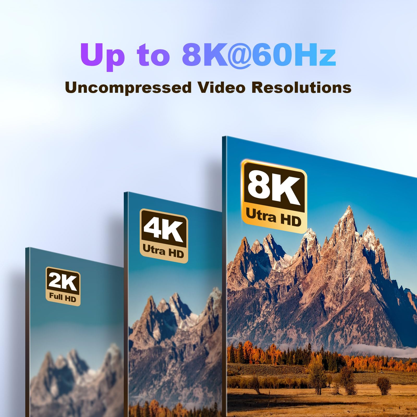 Cavo HDMI 2.1 8K da 2,4 m, 48 Gbps, in nylon intrecciato ad alta velocità, resistente, cavo HDMI 8K a 60 Hz, 4K a 120 Hz, compatibile per monitor/TV/PS5 4 3/laptop/Xbox Series X/proiettori