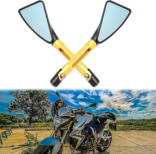 Vista 8 de JMTBNO Espejos retrovisores universales M8 M10 para motocicleta, manubrio, espejo lateral lateral compatible con Honda Scooter Suzuki Yamaha
