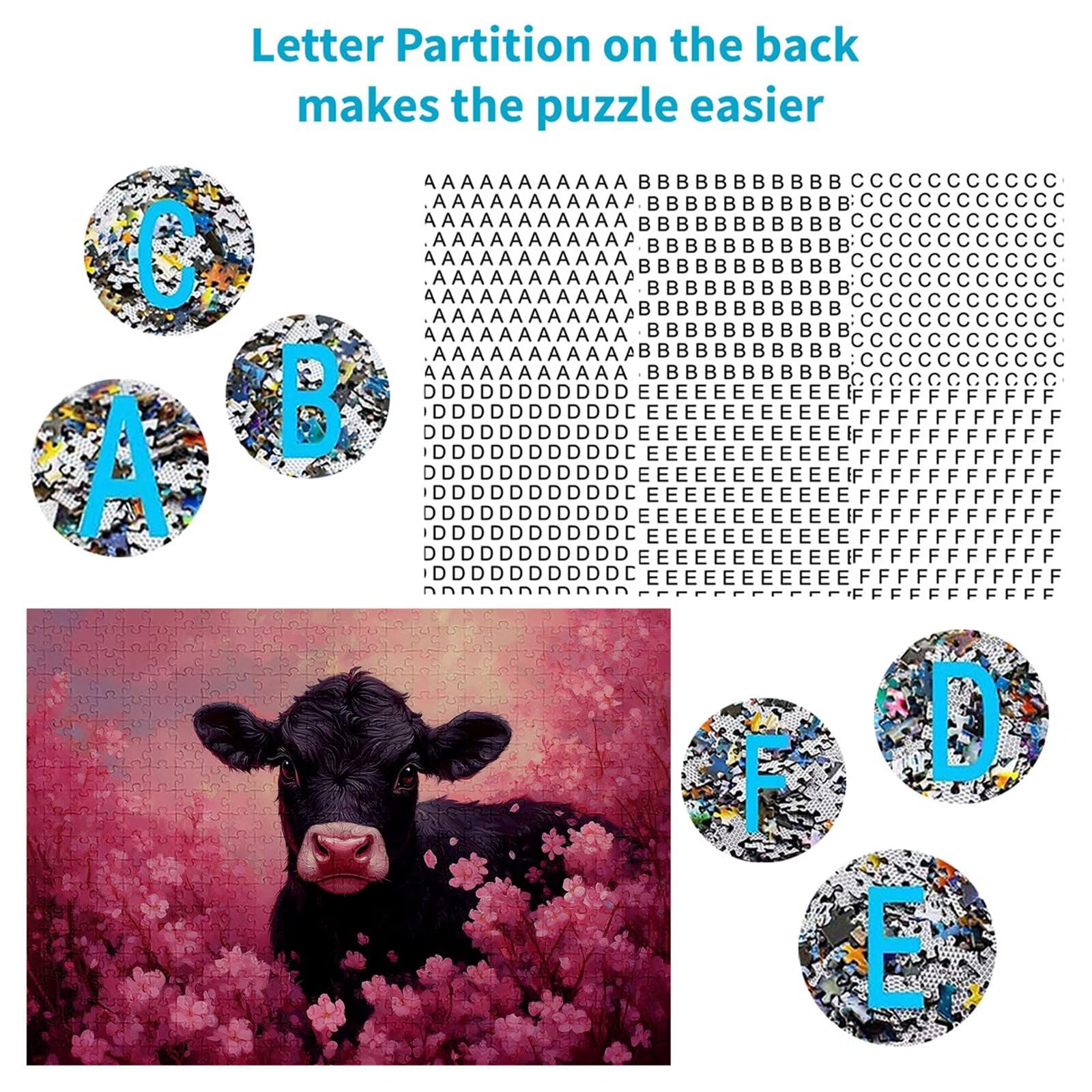 Puzzle 3000 elementów puzzle dla dorosłych wołowina 122 x 81 cm unikalne rzemiosło klasyczne 3D drewniana układanka do rodzinnych gier aktywnych, układanka do samodzielnego wykonania nawet do