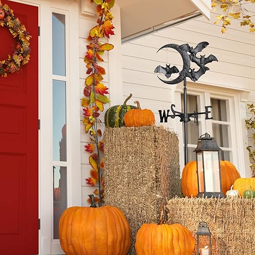 Miniatura 3 de Whitehall Productos Bat and Moon Garden Veleta para jardín, color negro