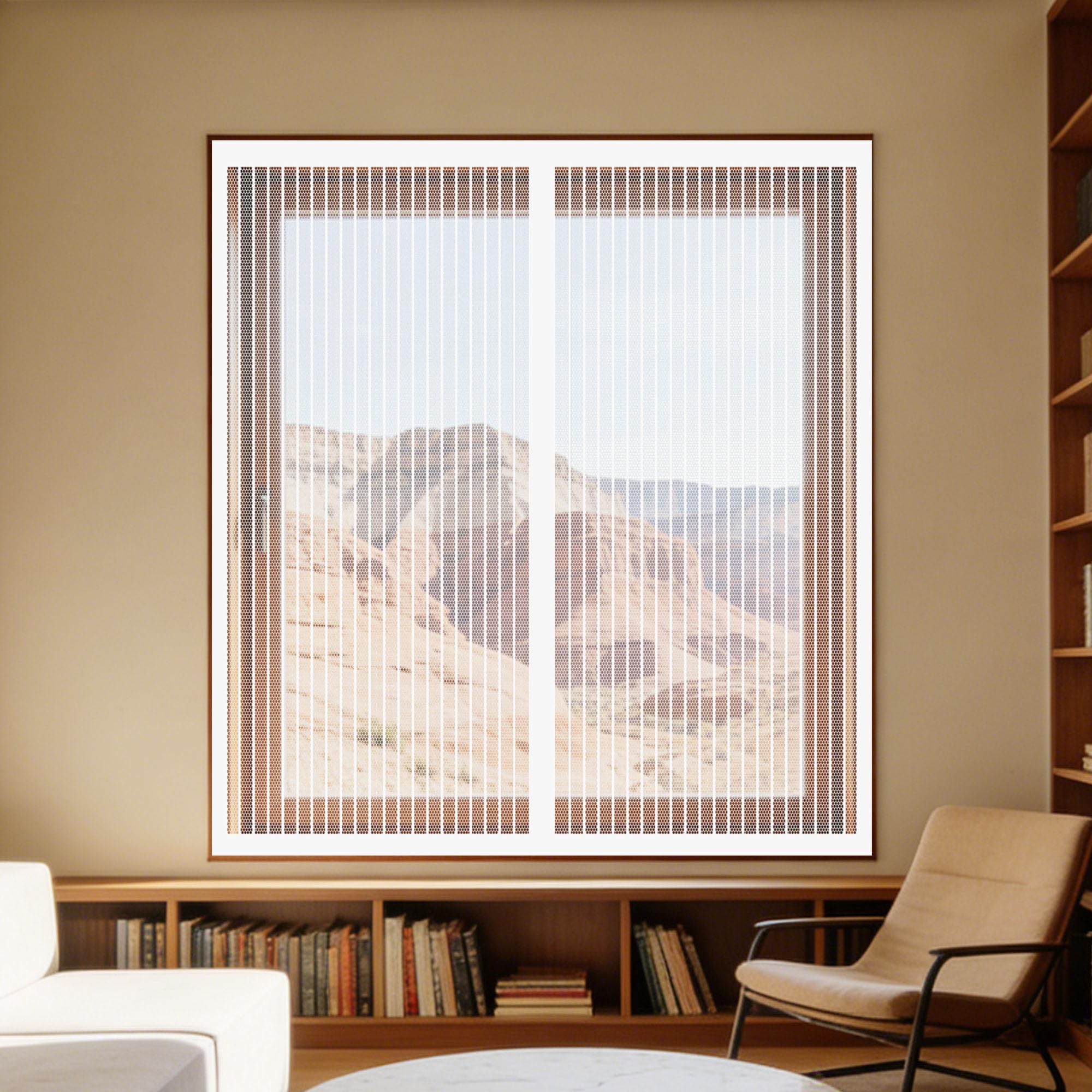 Fenêtre moustiquaire magnétique amovible blanche 170x150cm