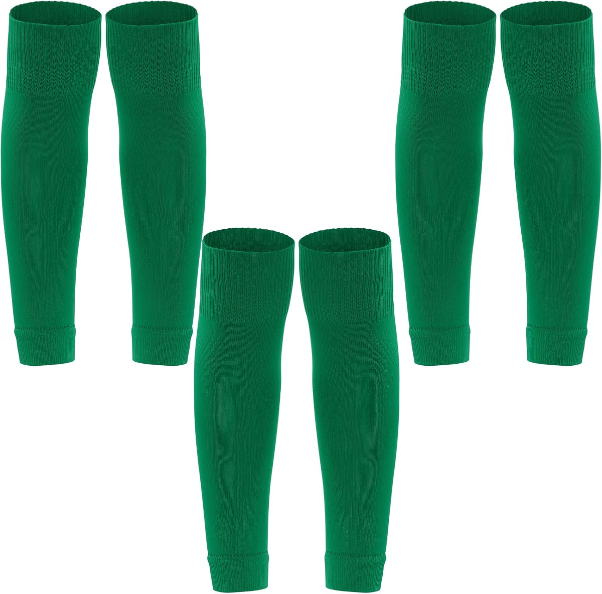 3 Pairs Leg Sleeve Shin Pre Cut Socks for Kids Youth Men Women Soccer Running Cycling