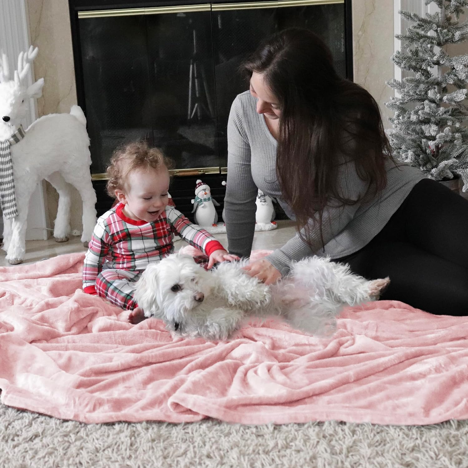 Bedsure GentleSoft Fleece Blanket Twin Size Pink - 300GSM Lightweight Plush Fuzzy Cozy Soft Valentines Blanket for Bed, Sofa, Couch, Travel, Camping, 60x80 inches - Image 7