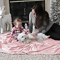 Vista 193 de Bedsure - Manta de vellón, tamaño queen, suave, ligera, afelpada, mullida, acogedora, de microfibra de lujo, color rosa, 90 x 90 pulgadas