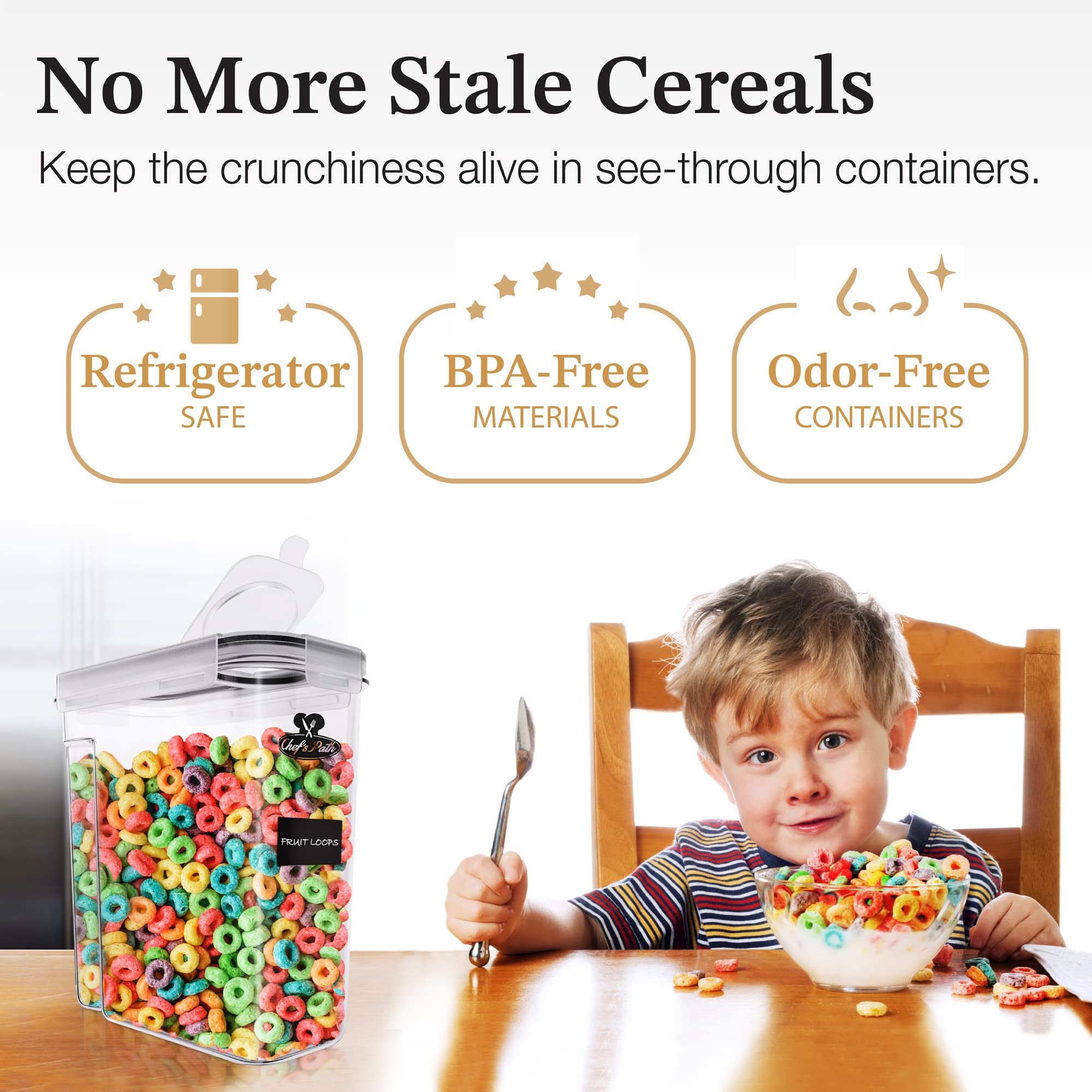 Buy Cereal Storage Containers (4L,135.2 Oz) Plastic Airtight Food