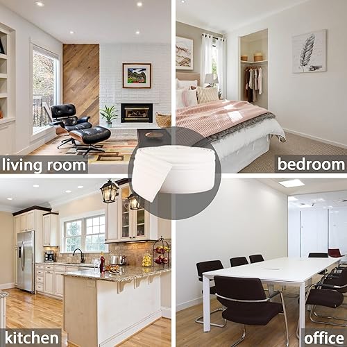 Miniatura 4 de Hungbak Moldura para zócalo de espuma para despegar y pegar, panel de moldeo con acabado de riel de la silla, calafateo y tiras de suelo para