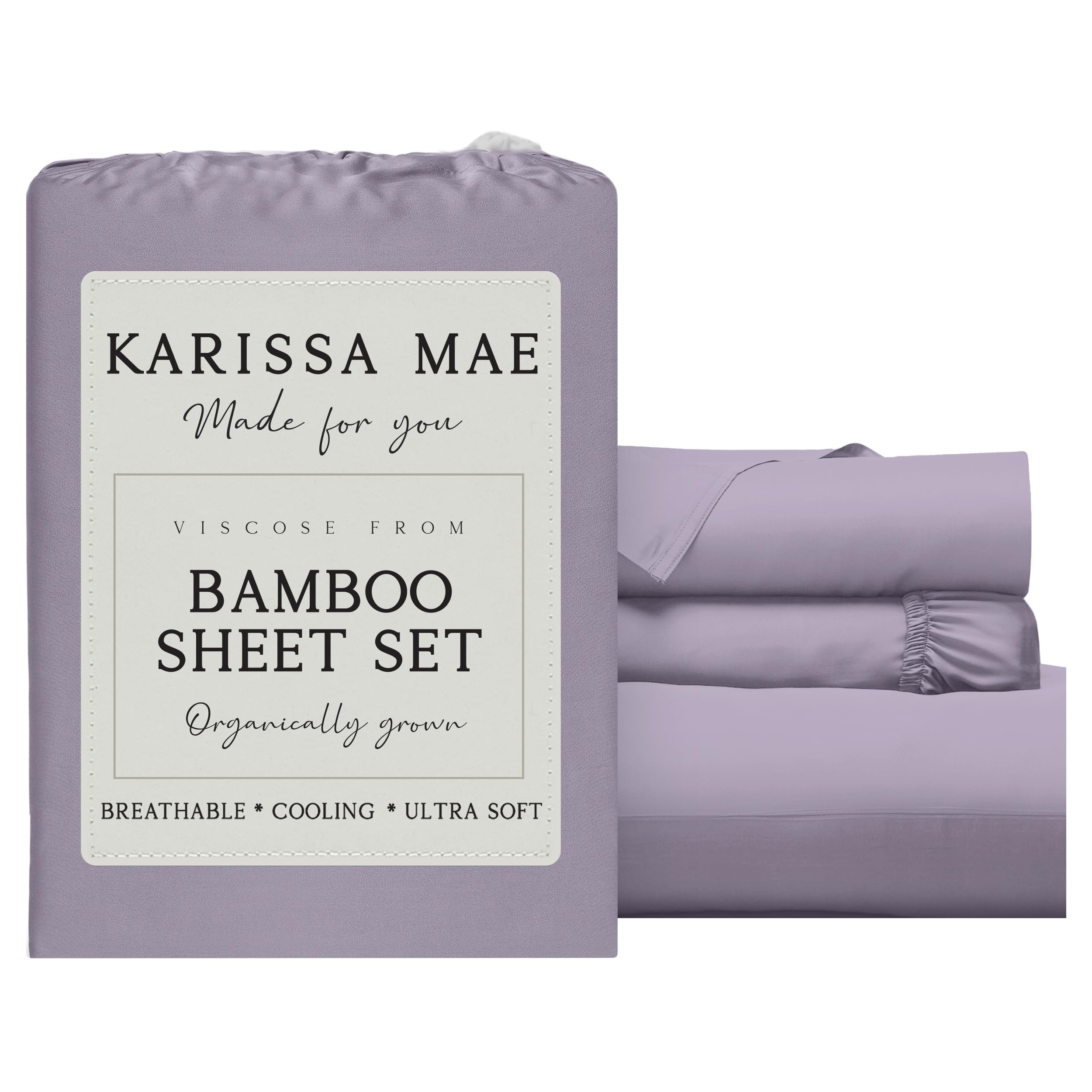 KARISSA MAE Luxury Bamboo Viscose Twin Size Sheet Set