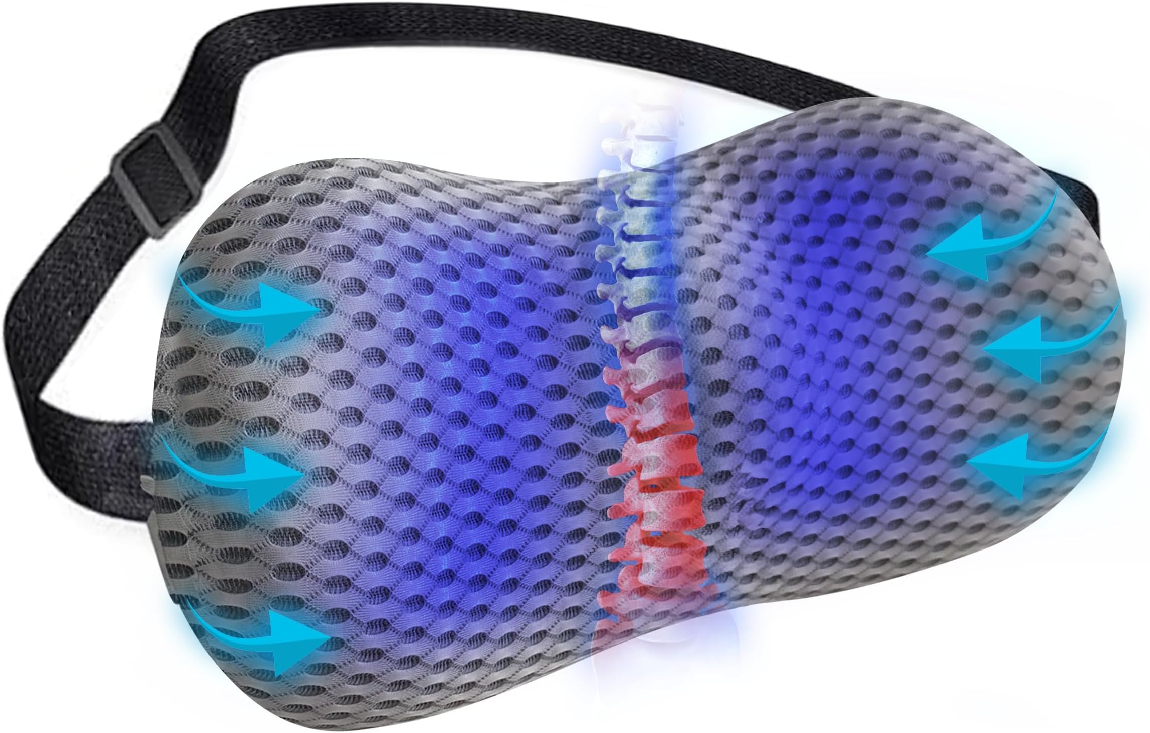 Cuscino Lombare Memory Foam Per Auto E Ufficio - Ergonomico E Traspirante