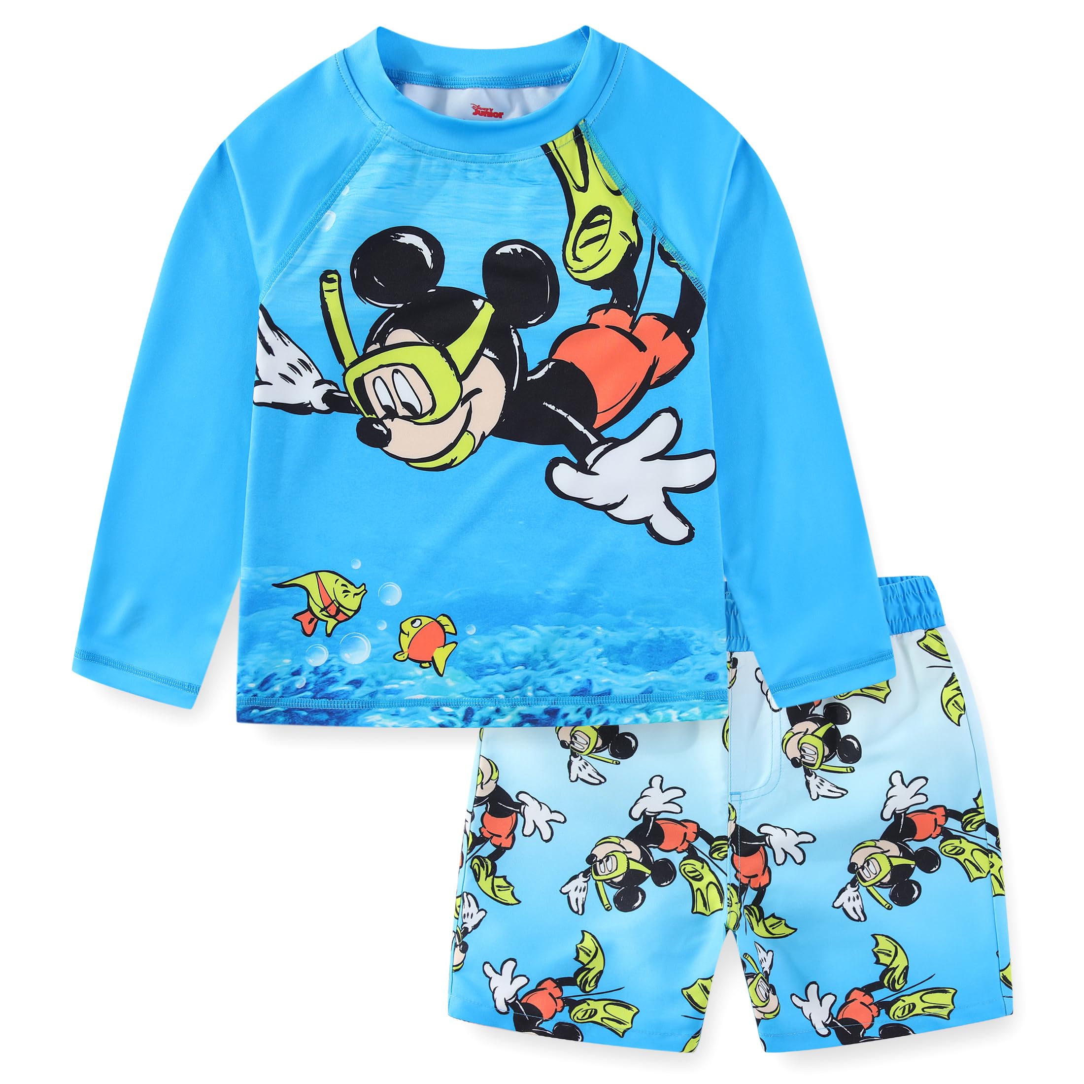 Disney Maillot de bain Mickey avec protection UPF 50+ pour enfants, enfants et grands