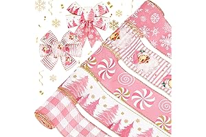 AnyDesign Christmas Ribbon for Tree Decoration