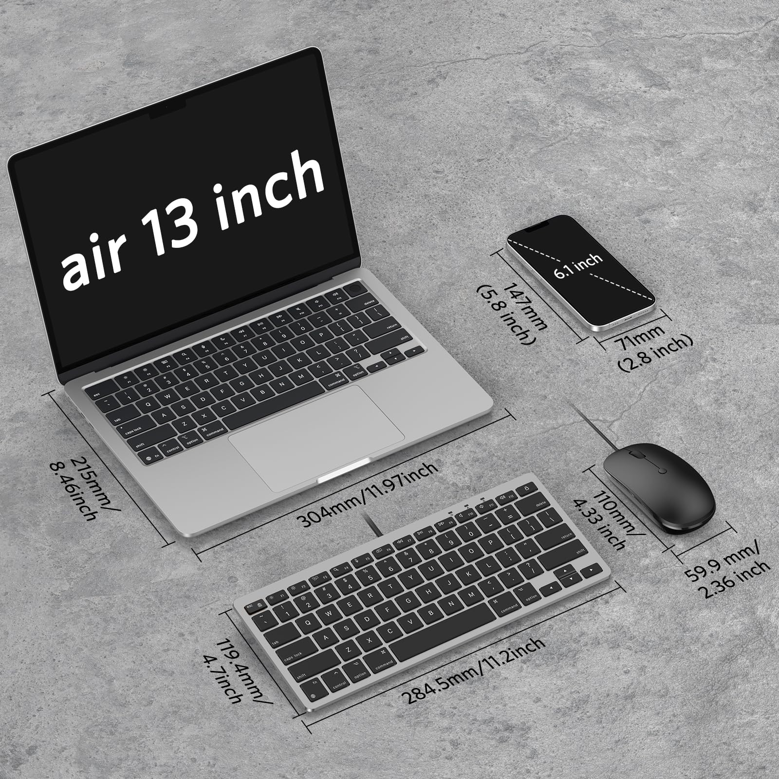 Amazon.com: OMOTON Wired Keyboard and Mouse Combo for Mac (MacOS
