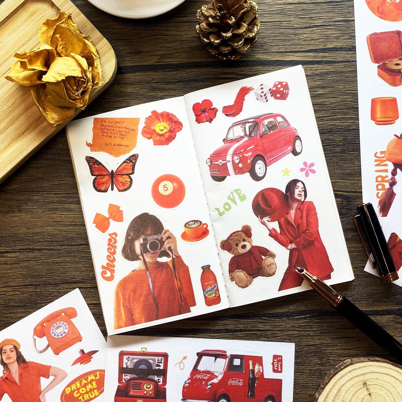 102 Stück Scrapbooking-Aufkleber – Washi Fashion Girls, Für Journal, Planner, DIY